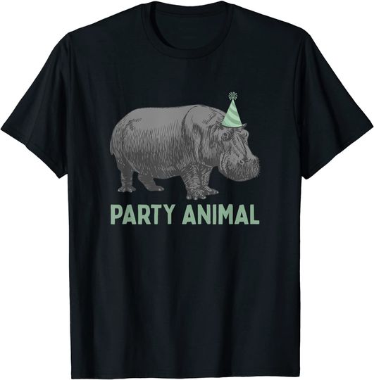 Party Animal Hippo Birthday T Shirt