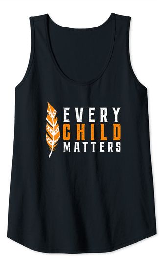 Every Child Matters Vintage Indian feather Orange Tank Top