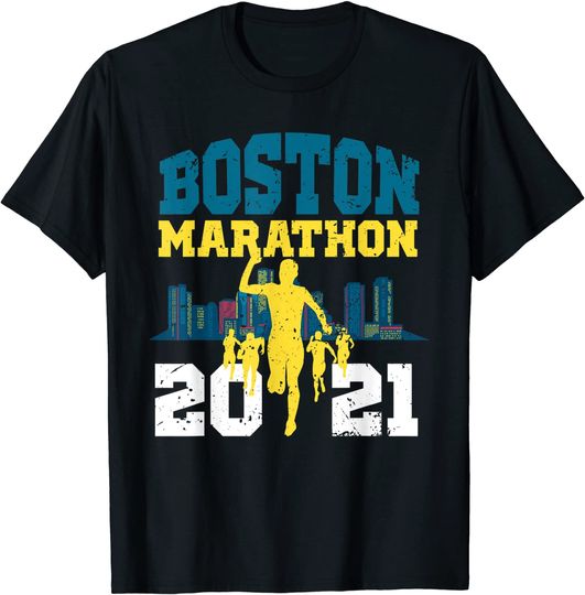 Boston 2021 Marathon Runner 26.2 Miles T-Shirt