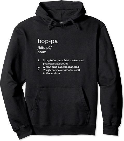 Fathers Day Shirts Boppa Grandfather Dictionary Definition Pullover Hoodie
