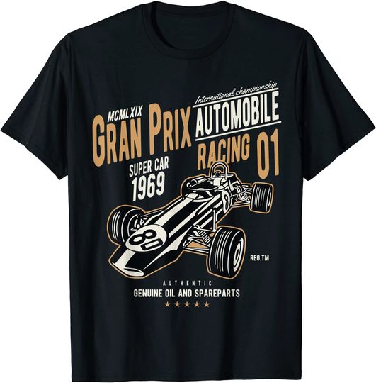Grand Prix Racing 1969 Vintage Car Racing Fan Gift T-Shirt