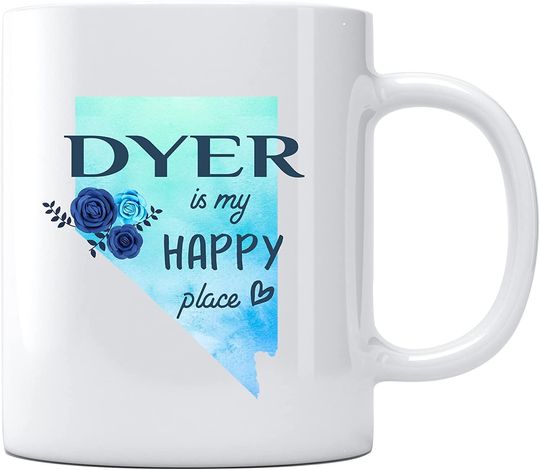 Mothers Day Mug Dyer Nevada Is My Happy Place Nevada Gifts Cup Long Distance Map Gift