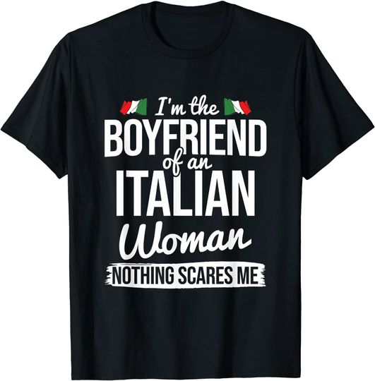 Mens Boyfriend of Italian Woman Italy Flag Italy Italian National T-Shirt