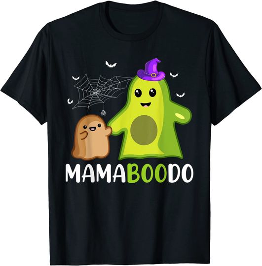 Boo Ghost Mamaboodo Avocado Vegan Halloween Costume T-Shirt