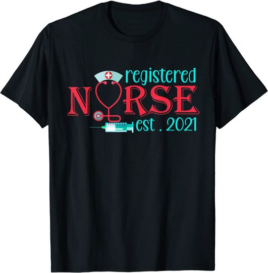 Registered Nurse Est 2021 RN Nursing School Graduation T Shirt