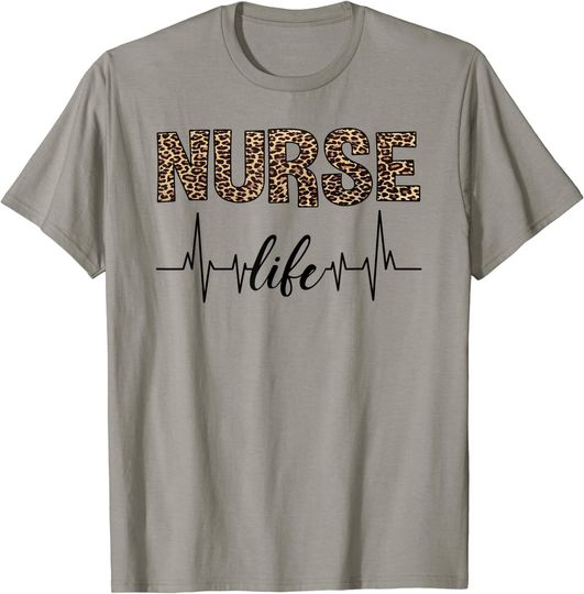 Nurse Life Leopard Registered Nurse Cna Nursing School T Shirt