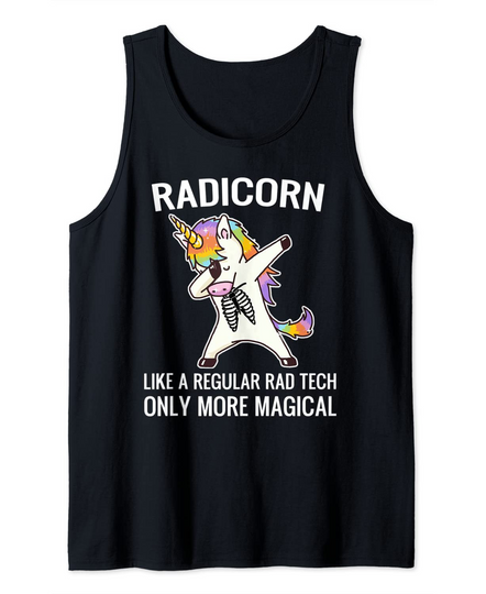 Dabbing Unicorn Radicorn Rad Tech Radiologic technologist RT Tank Top