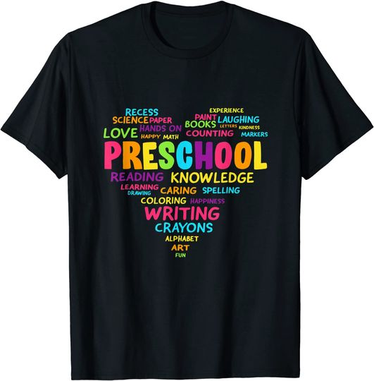 Heart Tee Preschool Team Teacher Student Back To School T-Shirt
