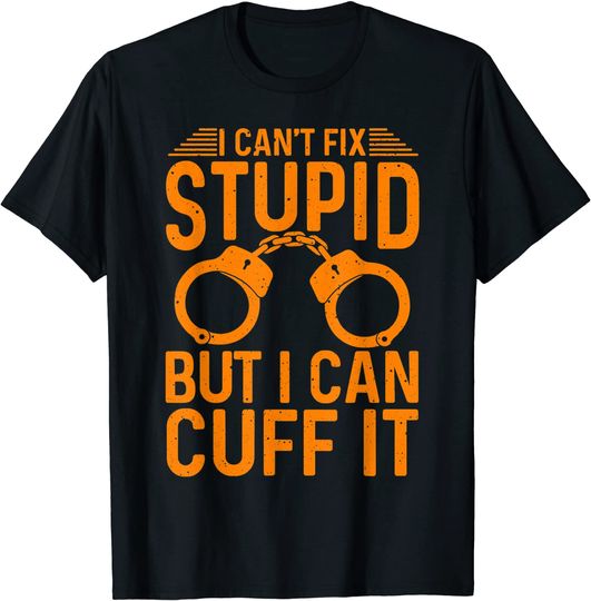 Police Gift For Men Women Cop Officer Handcuffs T-Shirt