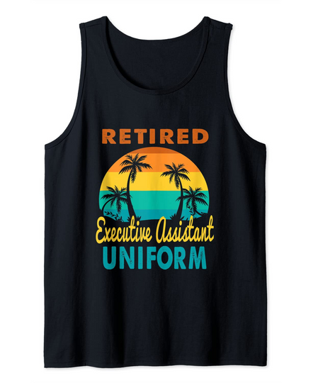 Retired Executive Assistant Uniform Tropical Retirement Tank Top