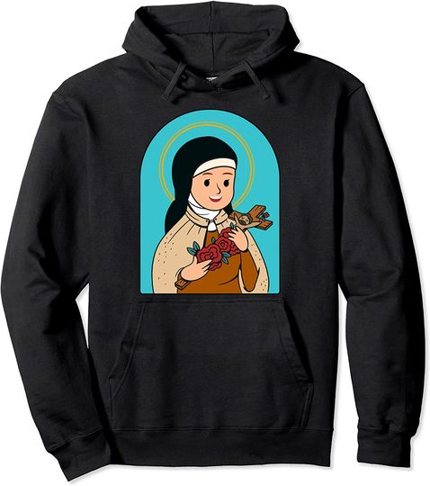 St Therese of Lisieux Kids Little Flower Catholic Saint Soul Pullover Hoodie