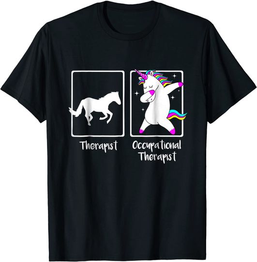 Dabbing Unicorn Occupational Therapist T Shirt