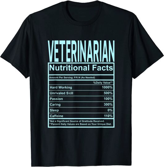 Veterinarian Nutrition Facts T Shirt