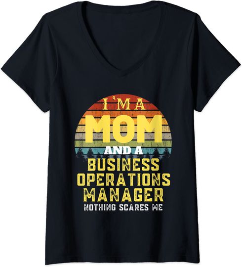 Business Operations Manager Mom V-Neck T-Shirt