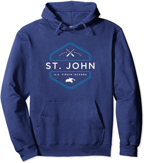 St. John USVI Beach Graphic Pullover Hoodie