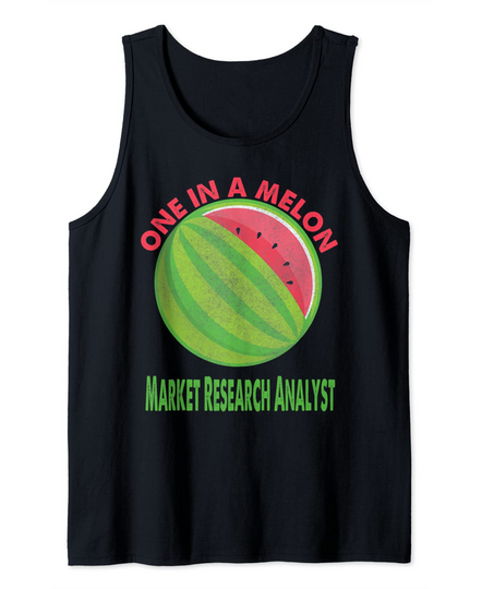 One in a Melon Market Research Analyst Watermelon Retirement Tank Top