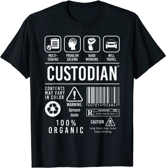 Custodian Job Description Janitor Custodians T Shirt