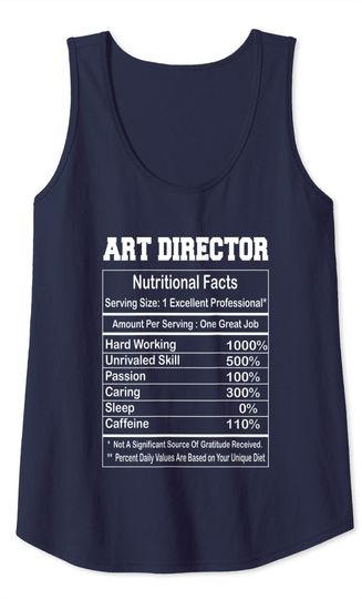 Art Director Nutritional Facts Gift Tank Top