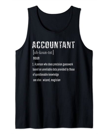 Funny Vintage CPA Certified Public Accountant Definition Tank Top
