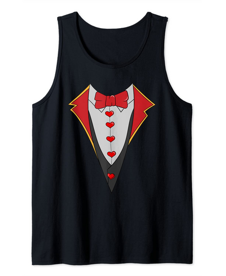 Red Hearts Valentines Day Tank Top
