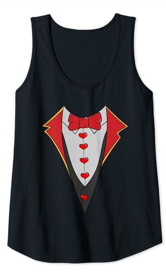 Red Hearts Valentines Day Tank Top
