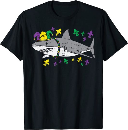 Jester Shark Animal Lover Mardi Gras Carnival Boys T-Shirt
