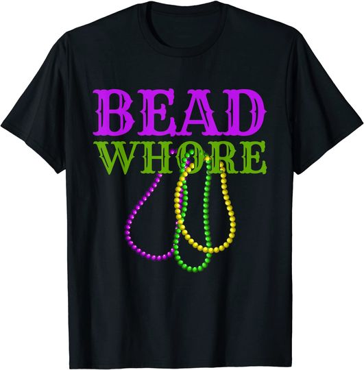 Bead Whore Adult Mardi Gras Carnival Costume T-Shirt