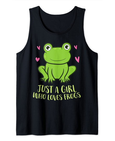 Just A Girl Who Loves Frogs Cute Frog Girl Tank Top
