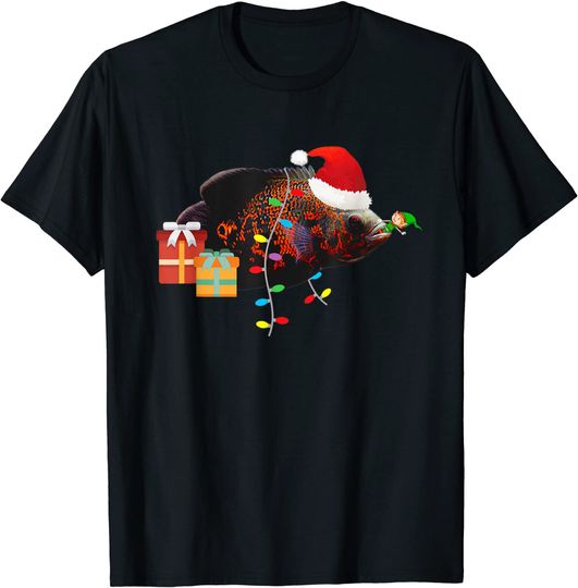 Oscar Fish Cichlid Christmas Elf T-Shirt
