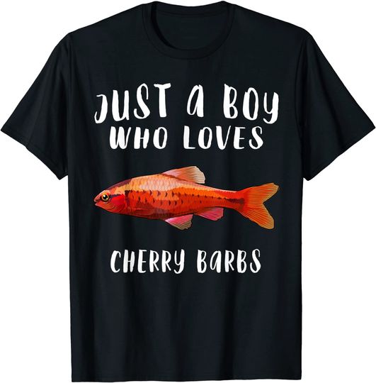 Just A Boy Who Loves Cherry Barb Fish Lover T-Shirt