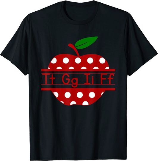 Tt Gg Ii Ff Apple Polka Dot T Shirt