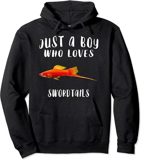 Just A Boy Who Loves Swordtails Fish Lover Pullover Hoodie