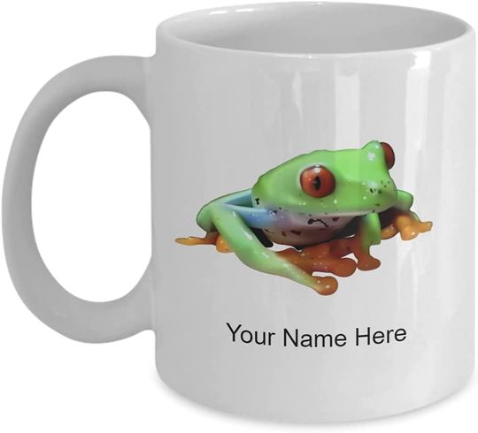 Personalized Red-eyed-tree-frog Mug, Red-eyed-tree-frog Coffee Cup