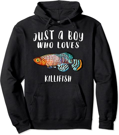 Just A Boy Who Loves Killifish Fish Lover Pullover Hoodie