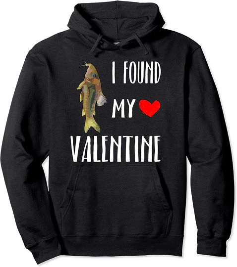 I Found My Valentine Day Corydoras Catfish Pullover Hoodie