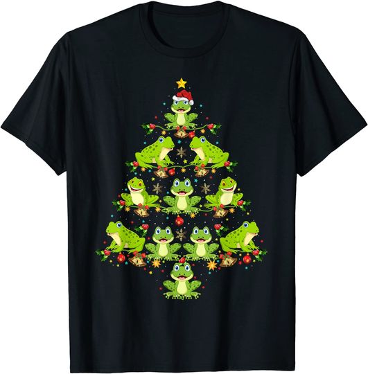 Frog Christmas Tree Gift Christmas Frog T-Shirt