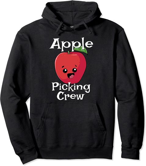 Cute Fall Autumn Orchard Matching Family Apple Picking Pullover Hoodie