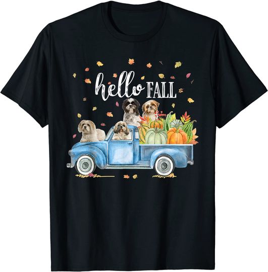 Hello Fall 2021 Autumn Gift For Dog Lovers T-Shirt