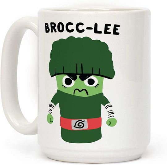 Brocc-Lee - Rock Lee White Ceramic Coffee Mug