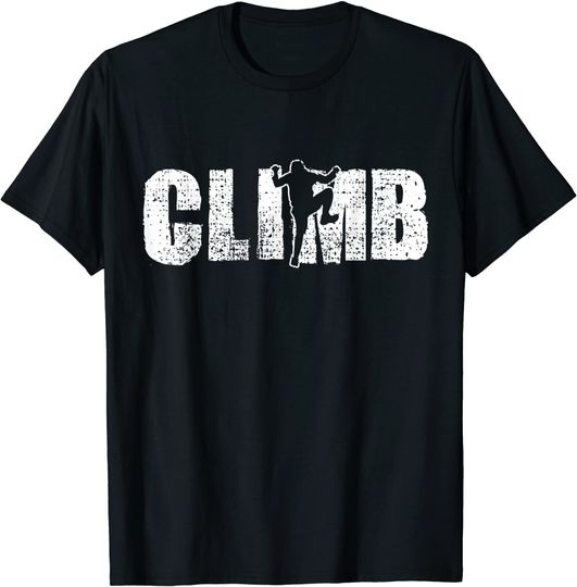 Climbing Vintage Climb Gift Bouldering T Shirt