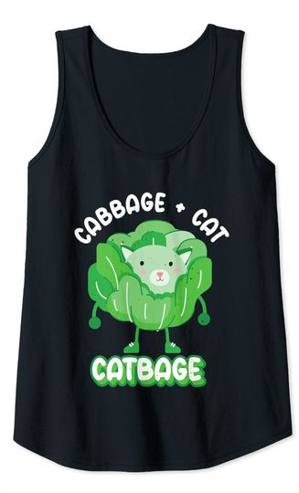 Catbage Vegetarian Cabbage Lover Tank Top