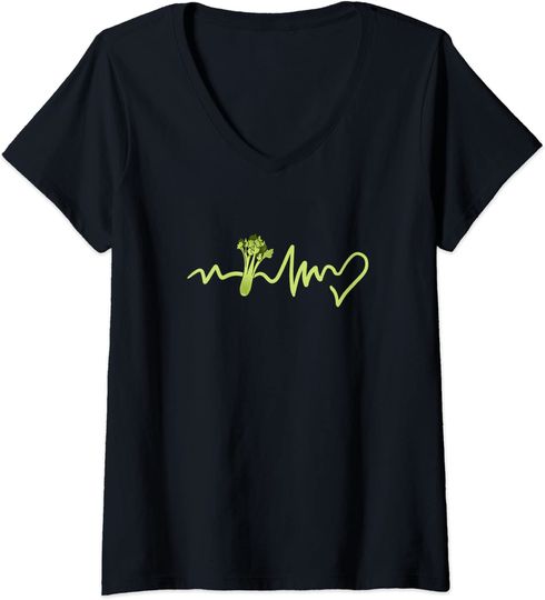 Celery Heartbeat Celery Lover V-Neck T-Shirt