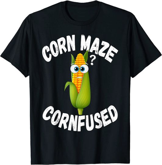 Corn Maze Confused Adorable Autumn T-Shirt