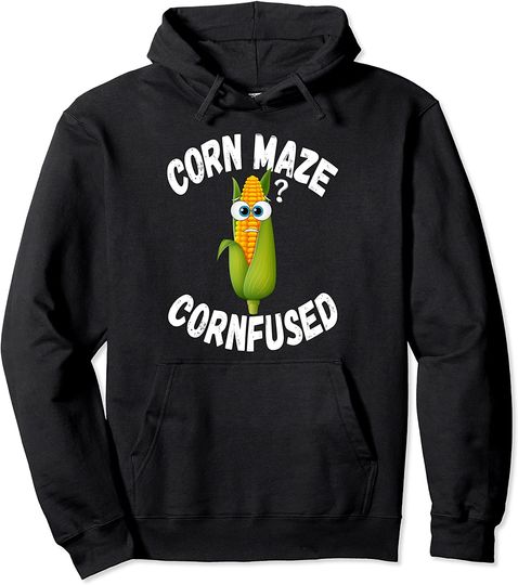 Corn Maze Confused Adorable Autumn Pullover Hoodie
