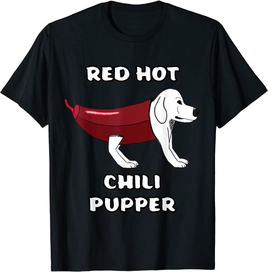 Red Hot Chili Pupper Peppers Parody Puppy Doggy Puppies T-Shirt