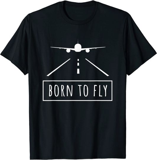 Born To Fly Aviation Pilot Flying Airplane Aircraft Gift T-Shirt