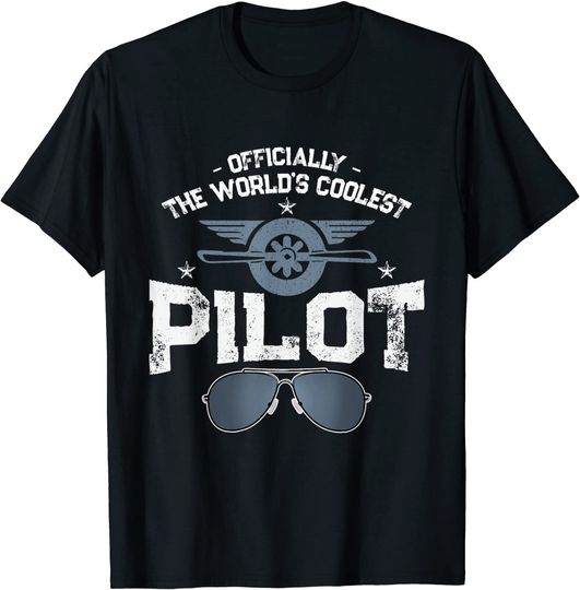ly The World's Coolest Pilot Civil Aviation Flight T-Shirt