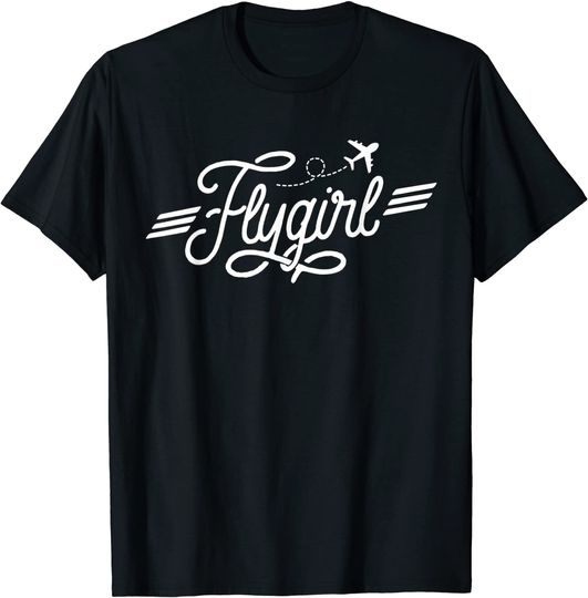 Flygirl Vintage Aviation Shirt Pilot Gift Flight Attendant T-Shirt