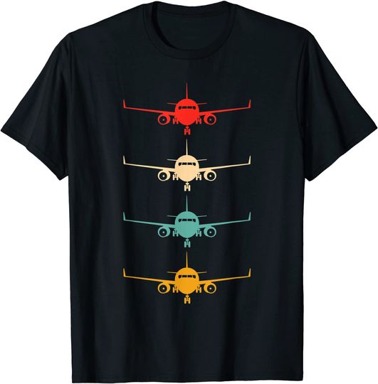 Aviation Airplane Flying Airline Funny Vintage Pilot T-Shirt