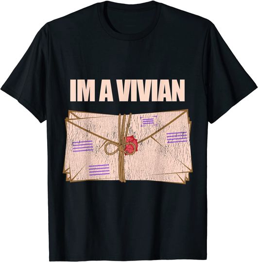 Dark Academic Hobby Love Letters I'm A Vivian Funny T-Shirt